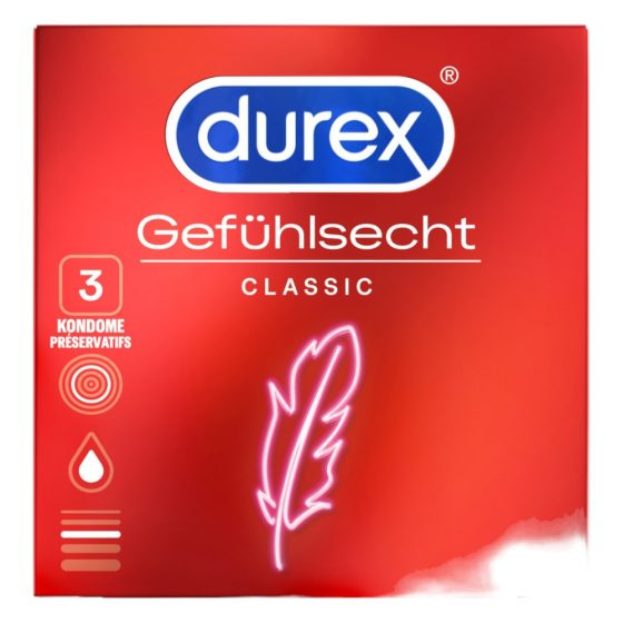 Durex Feel Thin - kondomy s realistickým pocitem (3ks)