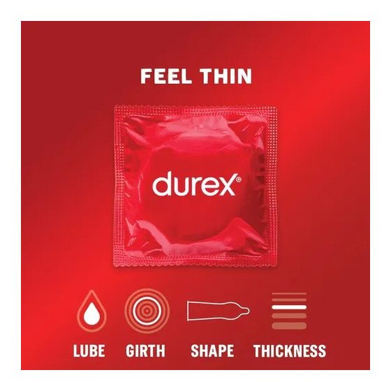 Durex Feel Thin – kondomy s realistickým pocitem (3 ks)