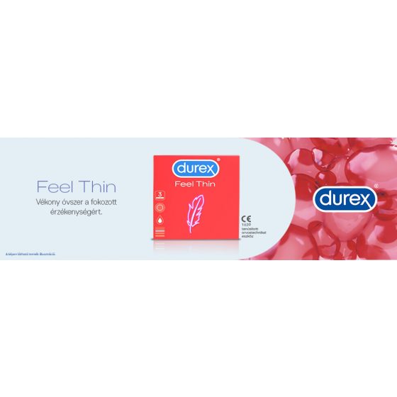 Durex Feel Thin - kondomy s realistickým pocitem (3ks)