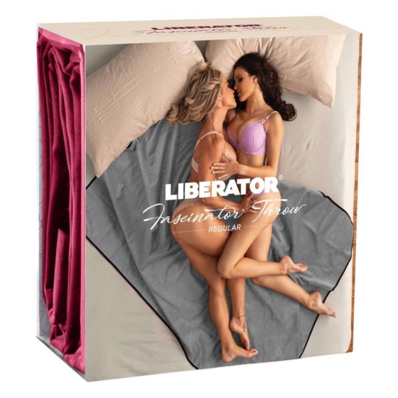 Liberator Fascinator Throw - mikrovláknová erotická přikrývka (červená)