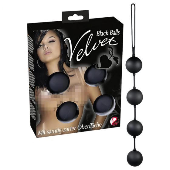 You2Toys Black Balls Velvet - venušine guličky v čiernej farbe