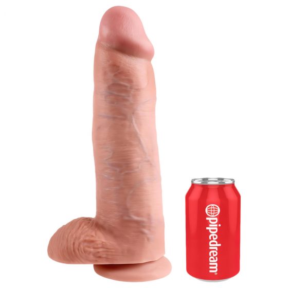 King Cock 12 velké dildo s varlaty (30 cm) - tělová barva