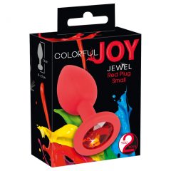   Colorful JOY - silikonový anální kolík - malý (červený)