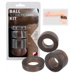   You2Toys Ball Stretching Kit - třídílná sada kroužků na penis - kouřová barva