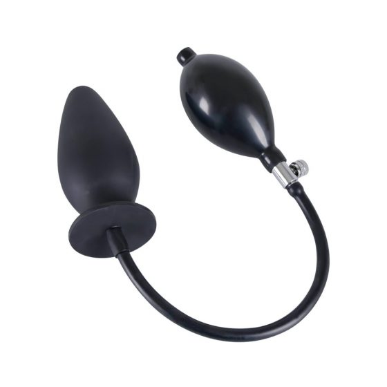 You2Toys True Black Vibrating Anal Plug - nafukovací anální kolík