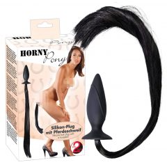   You2Toys - HORNY Pony - anální kolík s koňským ohonem (černý)