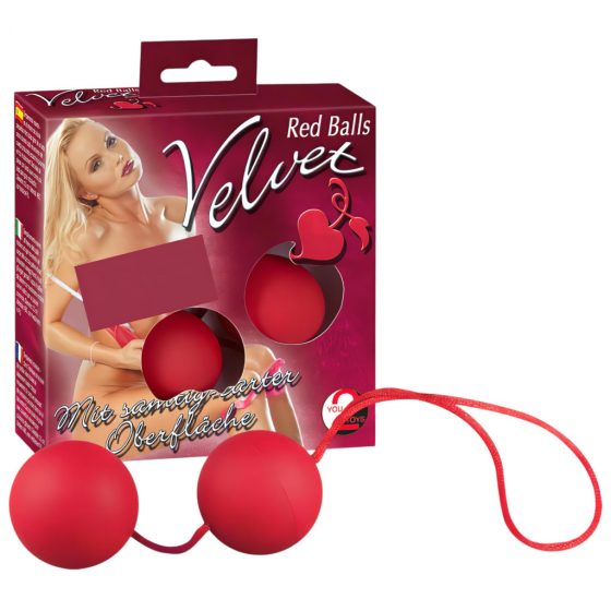 You2Toys Velvet Red Balls - venušiny kuličky (červené)