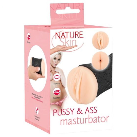 You2Toys Nature Skin - oboustranný masturbátor Pussy & Ass