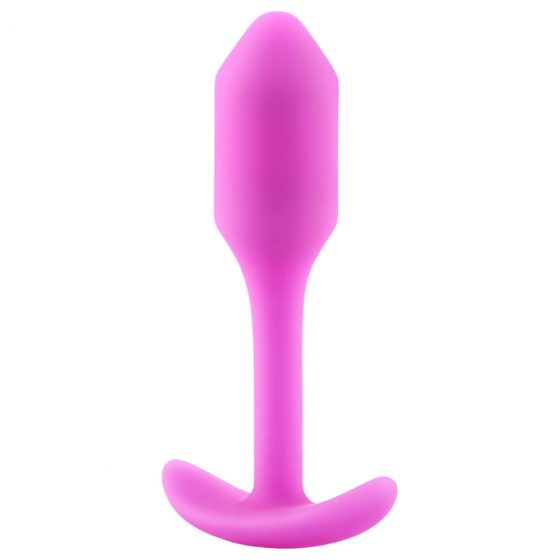 b-vibe Snug Plug 1 - anální dildo s vnitřní váhou (55g) - růžové