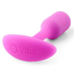   b-vibe Snug Plug 1 – anální kolík s vnitřní zátěží (55g) – růžový