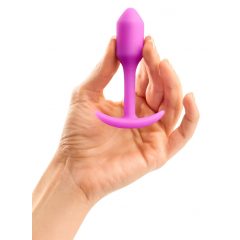   b-vibe Snug Plug 1 - anální dildo s vnitřní váhou (55g) - růžové