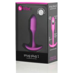   b-vibe Snug Plug 1 - anální dildo s vnitřní váhou (55g) - růžové