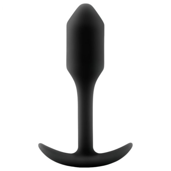 b-vibe Snug Plug 1 - anální dildo s vnitřním závažím (55 g) - černé