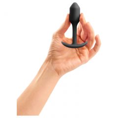   b-vibe Snug Plug 1 - anální kolík s vnitřní zátěží (55g) - černý