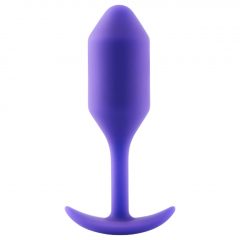   b-vibe Snug Plug 2 - anální dildo s dvojitou kuličkou (114 g) - fialové