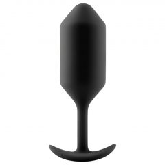   b-vibe Snug Plug 3 - anální dildo s dvojitou kuličkou (180g) - černé