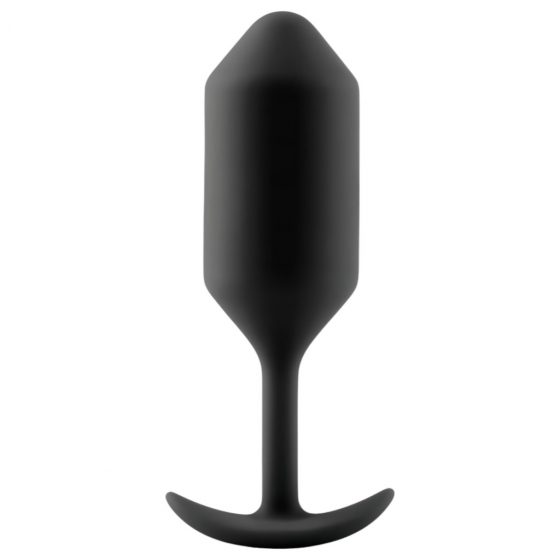 b-vibe Snug Plug 3 - anální dildo s dvojitou kuličkou (180g) - černé