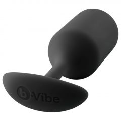   b-vibe Snug Plug 3 - anální dildo s dvojitou kuličkou (180g) - černé