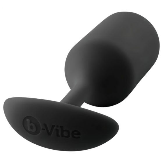 b-vibe Snug Plug 3 - anální dildo s dvojitou kuličkou (180g) - černé