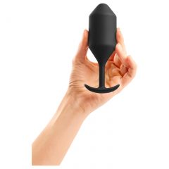   b-Vibe Snug Plug 4 - dvojitý kuličkový anální dildo (257 g) - černý