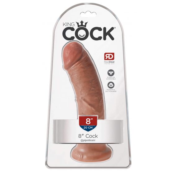 King Cock 8 dildo (20 cm) - tmavě přírodní