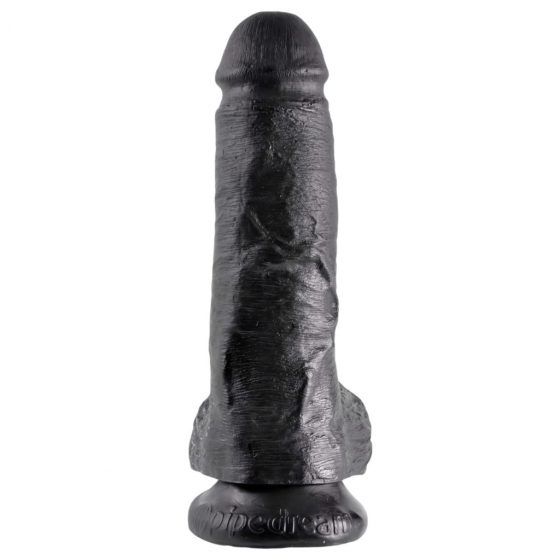 Králický Kohout 8 varlat dildo (20 cm) - černá