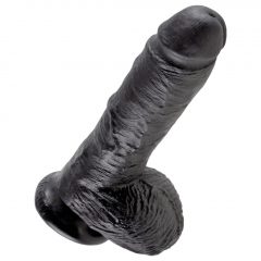 Králický Kohout 8 varlat dildo (20 cm) - černá