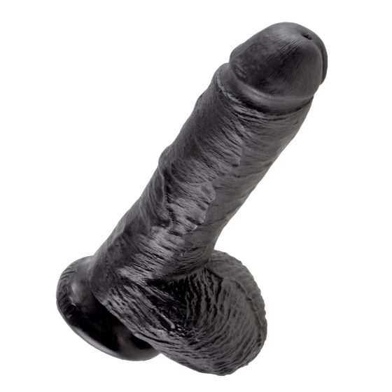 Králický Kohout 8 varlat dildo (20 cm) - černá