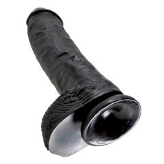 King Cock 10 dildo s varlaty (25 cm) - černý