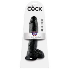 King Cock 10 dildo s varlaty (25 cm) - černý