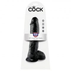 King Cock 10 dildo s varlaty (25 cm) - černý