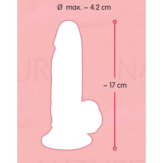 Nature Skin small bendable dildo - realistické dildo s přísavkou - tělová barva (malé)