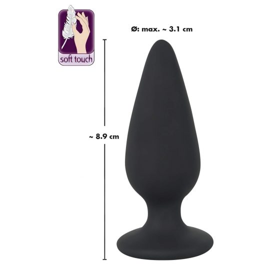 Black Velvet Heavy - 75 g-ové anální dildo (černé)