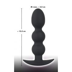   Black Velvet Heavy - anální dildo s kuličkami a hmotností 145g (černé)