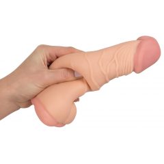   Nature Skin 2in1 - umělý anus a návlek na penis v jednom (tělová barva)