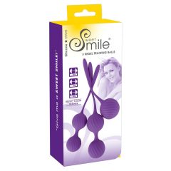   / SMILE 3 Kegel - sada venušiných kuliček - fialová (3 kusy)