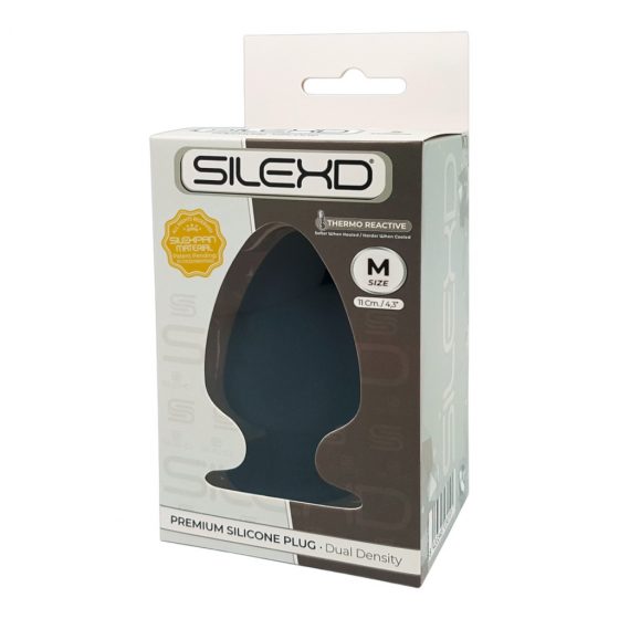 Silexd M - přizpůsobivé anální dildo - 11cm (černé)