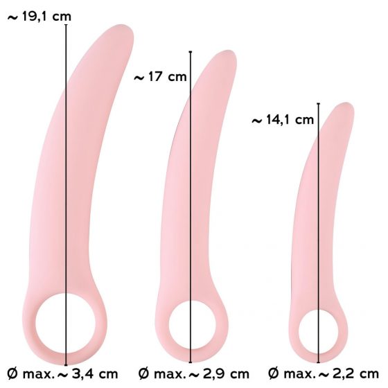 SMILE - Vaginální trenažéry - sada vibrátorů - růžová (3 kusy)