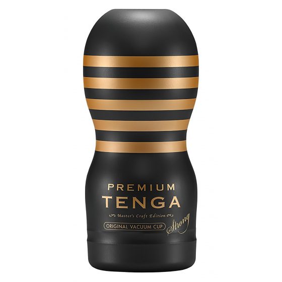 TENGA Premium Strong - jednorázový masturbátor (černý)