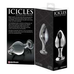   Pipedream Icicles No. 25 - skleněný anální kolík (průhledný)