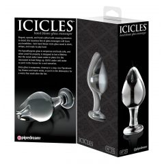   Icicles No. 25 - kónický, skleněný anální dildo (průhledný)