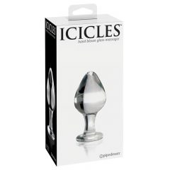   Icicles No. 25 - kónický, skleněný anální dildo (průhledný)