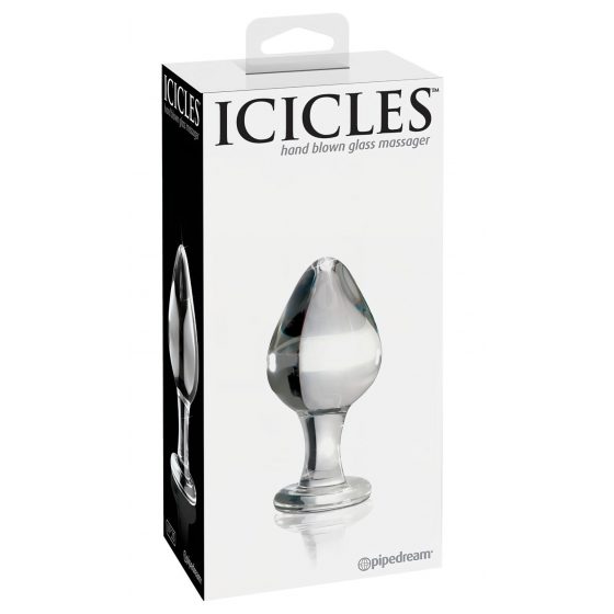 Pipedream Icicles No. 25 - skleněný anální kolík (průhledný)