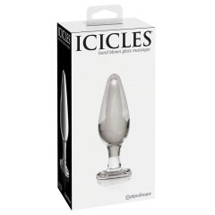   Icicles No. 26 - kuželovité, skleněné anální dildo (průhledné)