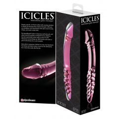   Pipedream Icicles No. 57 - oboustranné skleněné dildo (růžové)