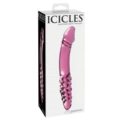   Pipedream Icicles No. 57 - oboustranné skleněné dildo (růžové)