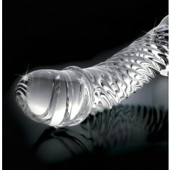 Icicles No. 61 - skleněné dildo s penisem (průsvitné)