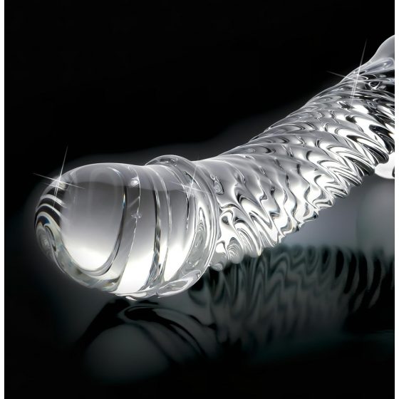 Icicles No. 61 - skleněné dildo s penisem (průsvitné)