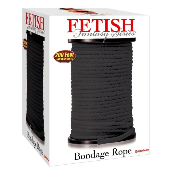 Fetish Shibari Bondage Rope - 60m (černý)