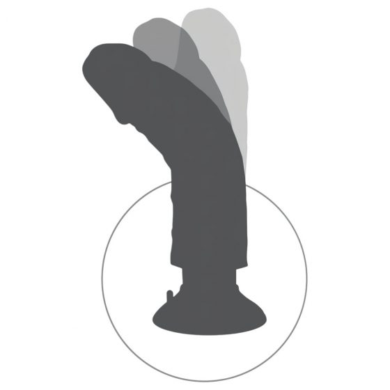 / King Cock 10 - ohebné dildo s polštářky (25 cm) - přírodní